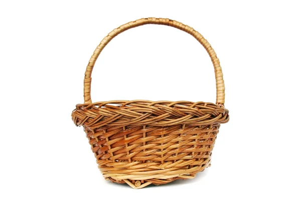 Brown willow basket — Stock Photo, Image