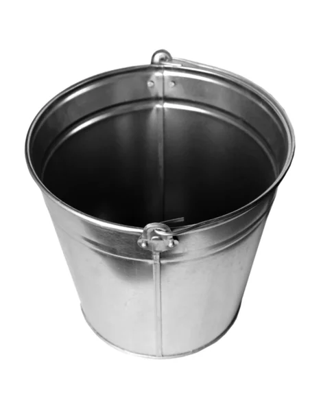 Zinc bucket isolated — Stock Photo, Image
