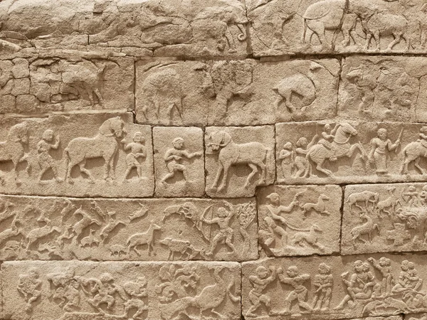 象形文字の壁の背景 — ストック写真