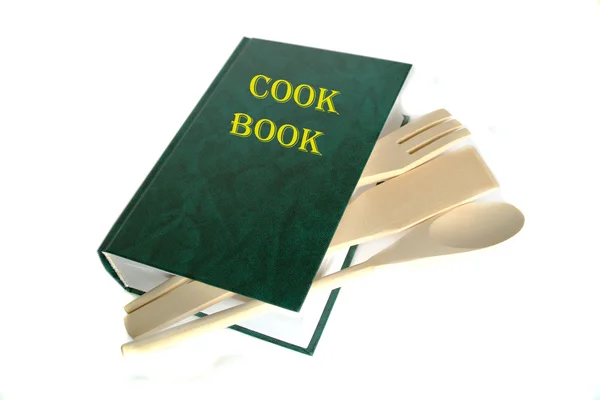 Książka kucharska zielony — Zdjęcie stockowe