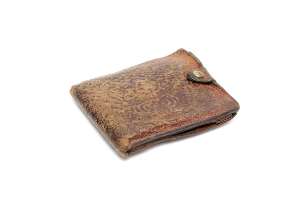 Grunge plånbok isolerade — Stockfoto