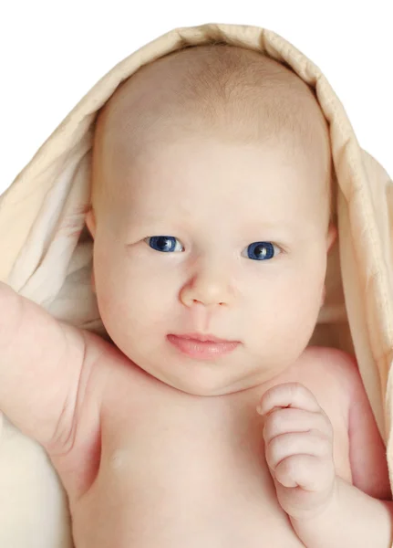 Bebé de un mes en la manta — Foto de Stock