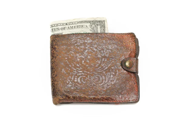 Un dólar en la billetera —  Fotos de Stock