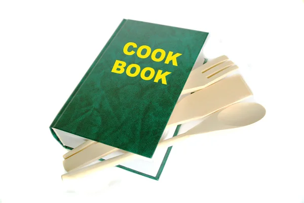 Libro de cocina verde — Foto de Stock