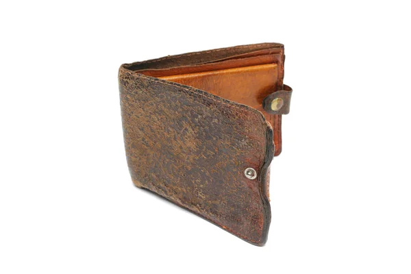 Grunge wallet isolated — Stock Photo, Image