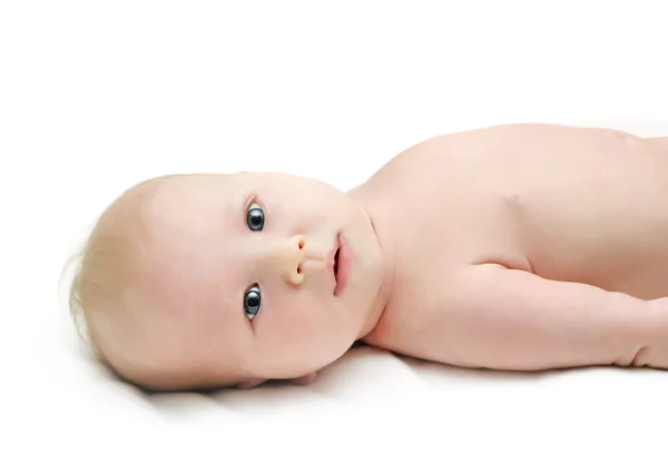 Picture of lying back baby girl — Stock Photo, Image