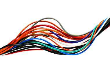 Bright cables isolated clipart