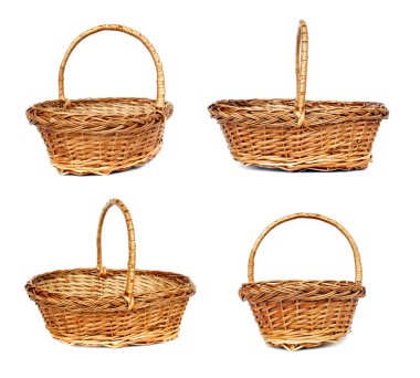 Wintage willow basket clipart