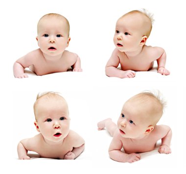 Crawling babies clipart