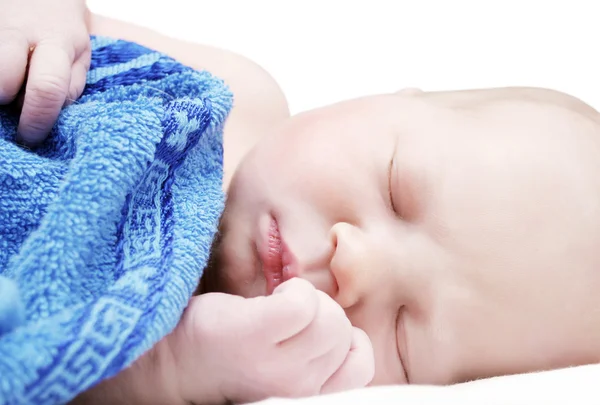 1 dag oud baby slapen — Stok fotoğraf