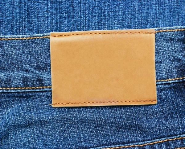 Blå jeans etikett — Stockfoto
