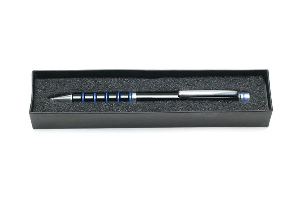Black pen in case — Stock Photo, Image