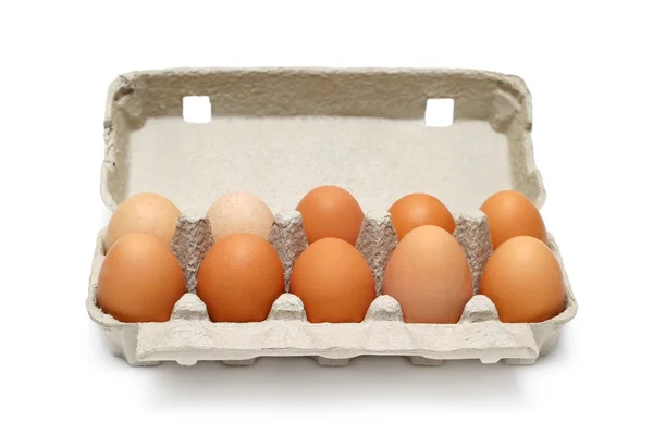 Яйцо в коробке — стоковое фото