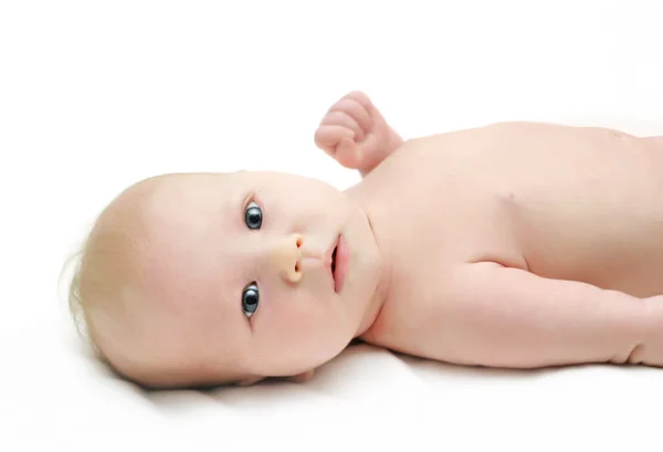Picture of lying back baby girl — Stock Photo, Image