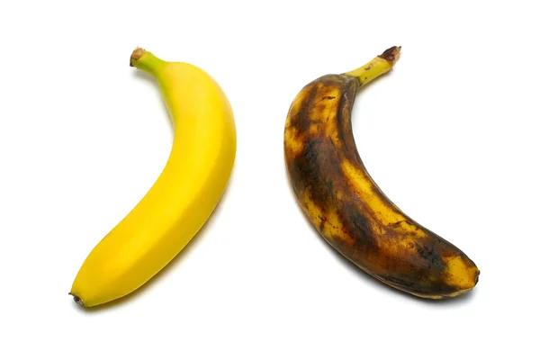 2 banány, samostatný — Stock fotografie