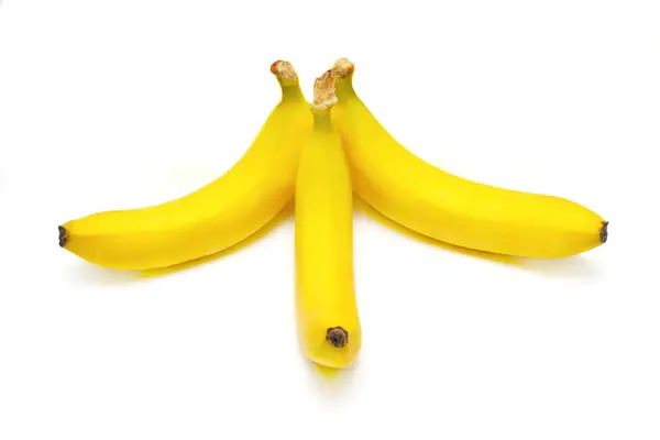 3 banany — Zdjęcie stockowe