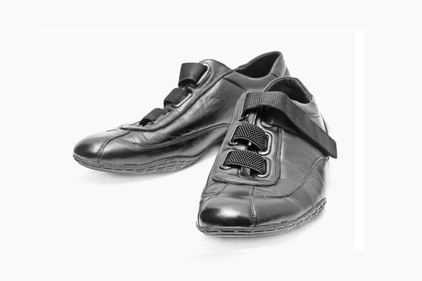 Černé boty izolované na bílém pozadí — Stock fotografie