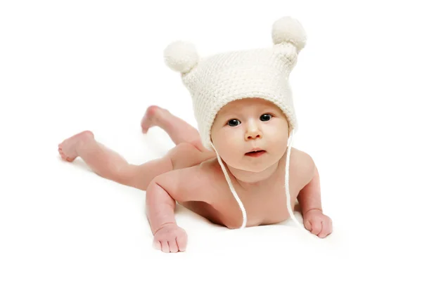 Nouveau-né dans la casquette — Photo