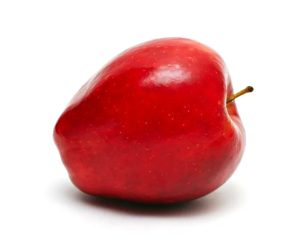Rött äpple isolerade — Stockfoto
