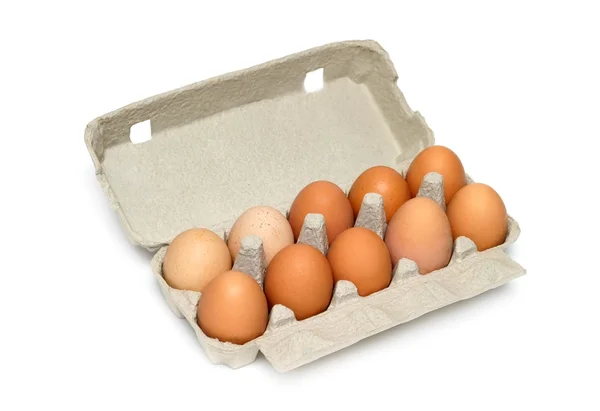 Huevos en la caja —  Fotos de Stock