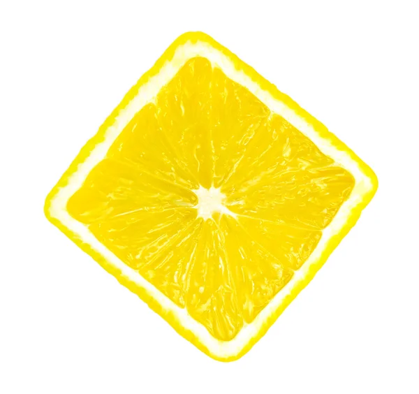Rebanada de limón aislada — Foto de Stock