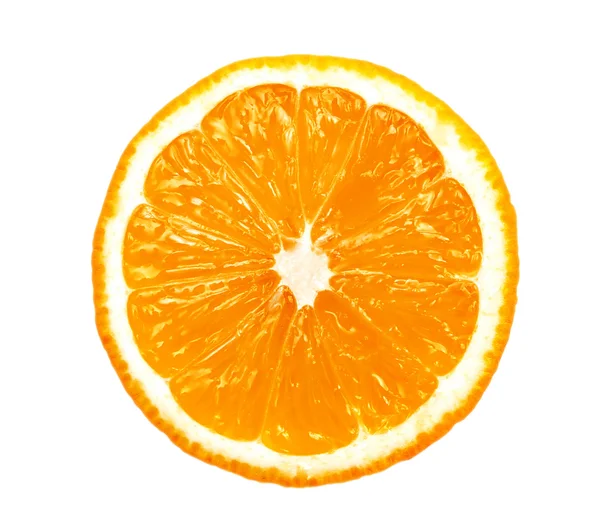 Plátek pomeranče, samostatný — Stock fotografie