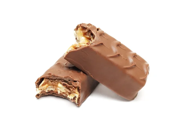 Duas peças de chocolate — Fotografia de Stock