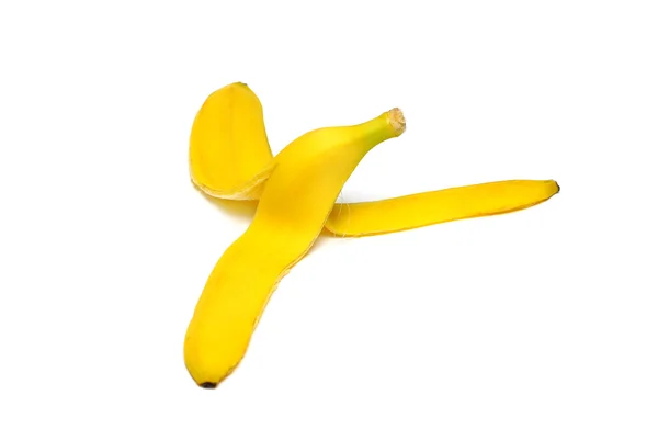 Банановій шкірці ізольовані — стокове фото
