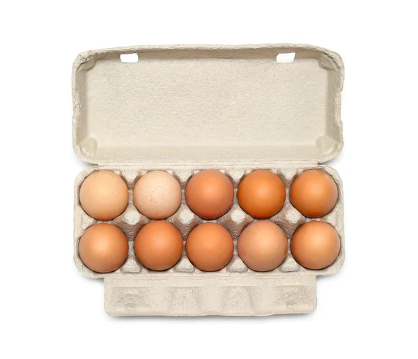 Huevos en la caja —  Fotos de Stock