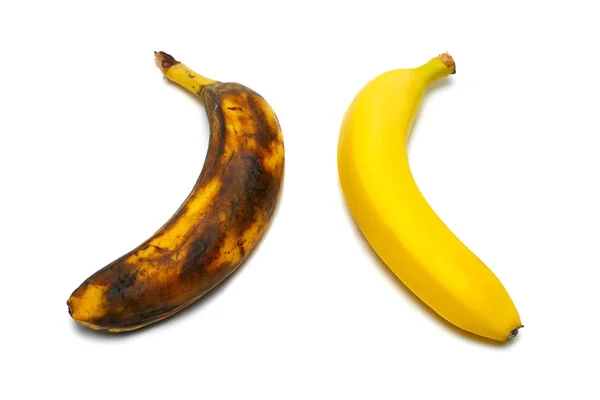 2 банани ізольовані — стокове фото