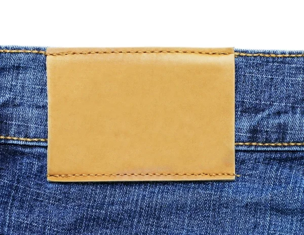 Blå jeans etikett — Stockfoto