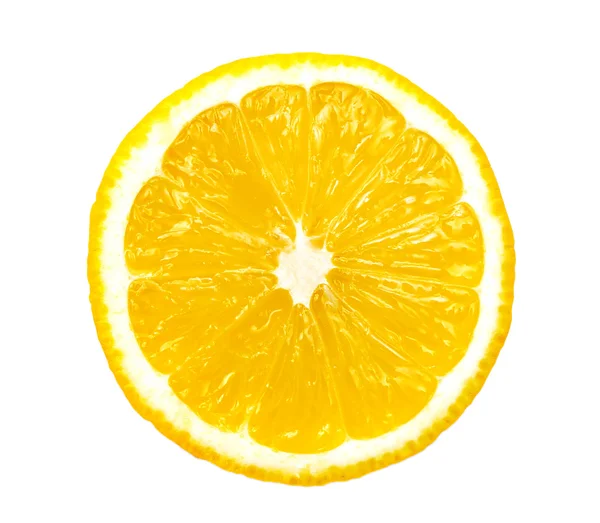 Rebanada de limón aislada —  Fotos de Stock