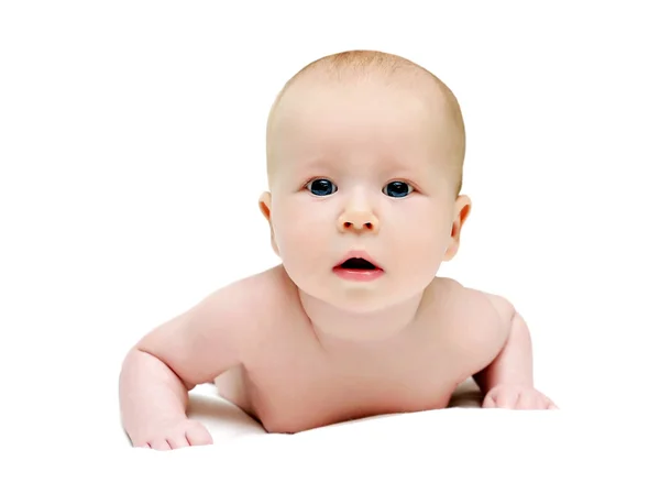 Imagem brilhante do bebê rastejando — Fotografia de Stock