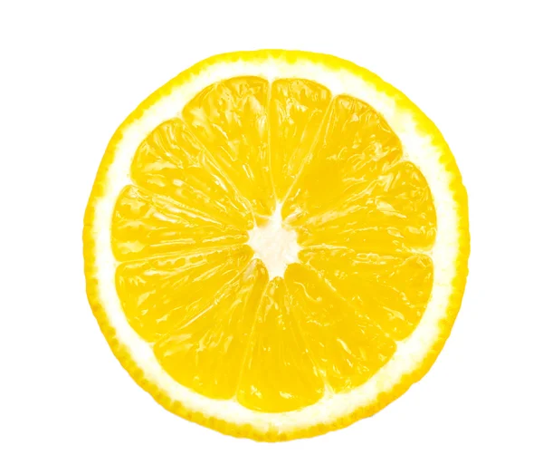 Zitronenscheibe isoliert — Stockfoto