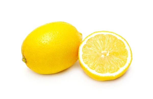 Två citroner isolerade — Stockfoto