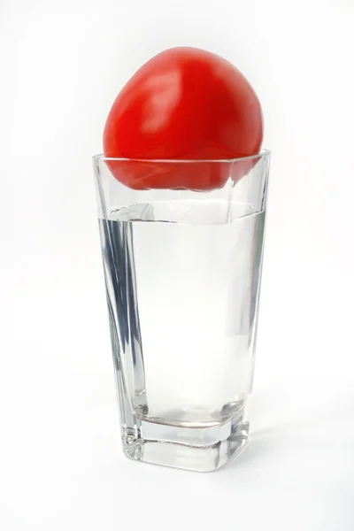 Tomato in the glass — Stock Photo, Image