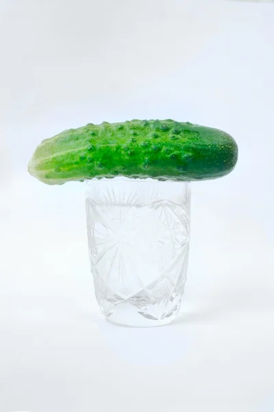 Vodka and cucumber Royalty Free Stock Photos