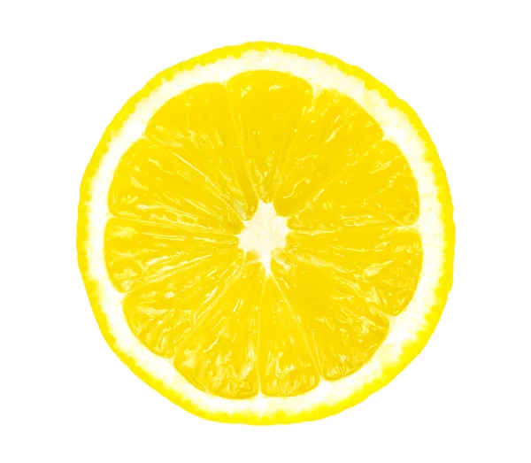 Fetta di limone isolata Fotografia Stock
