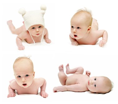 Newborn baby in the cap clipart