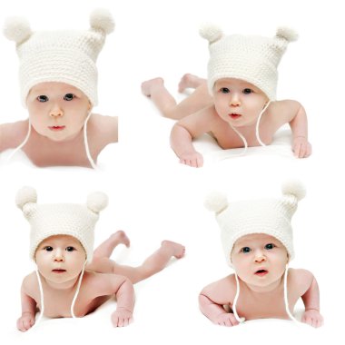 Newborn babies set clipart