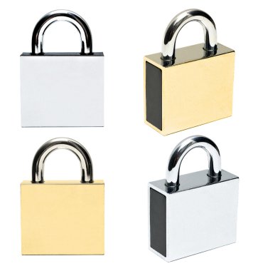 Padlocks isolated clipart