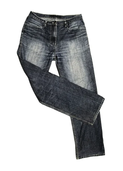 Сині джинси ізольовані — стокове фото