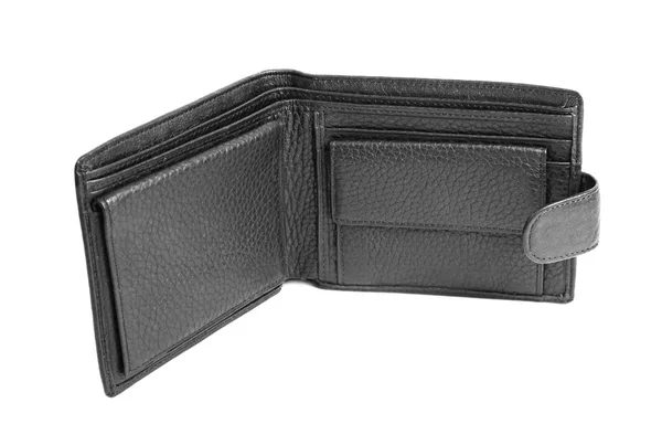 Black wallet isolated — Stock Photo, Image