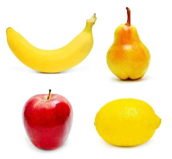 Conjunto de frutas aisladas — Foto de Stock