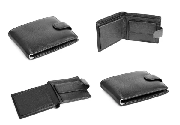 Black wallet set — Stock Photo, Image