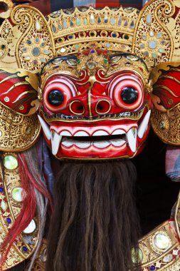 A Balinese Barong mask clipart