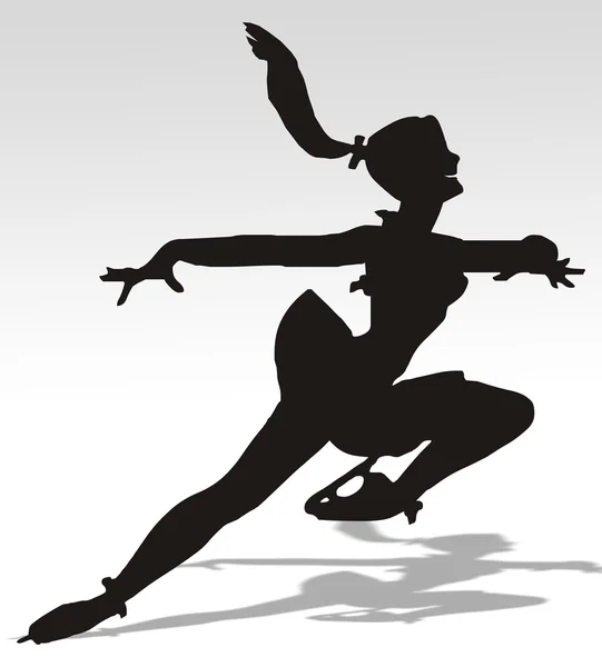 スケート女性のイラスト — ストック写真