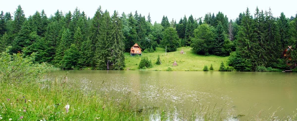 stock image Panaramic landscape lake