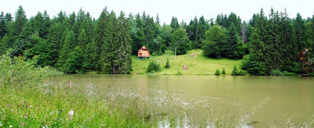 Panaramic landscape lake
