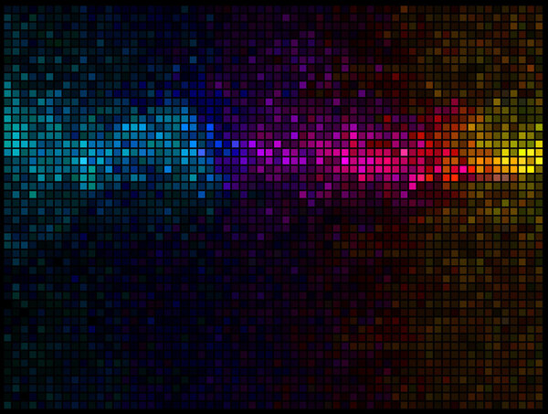 Multicolor abstract lights disco background